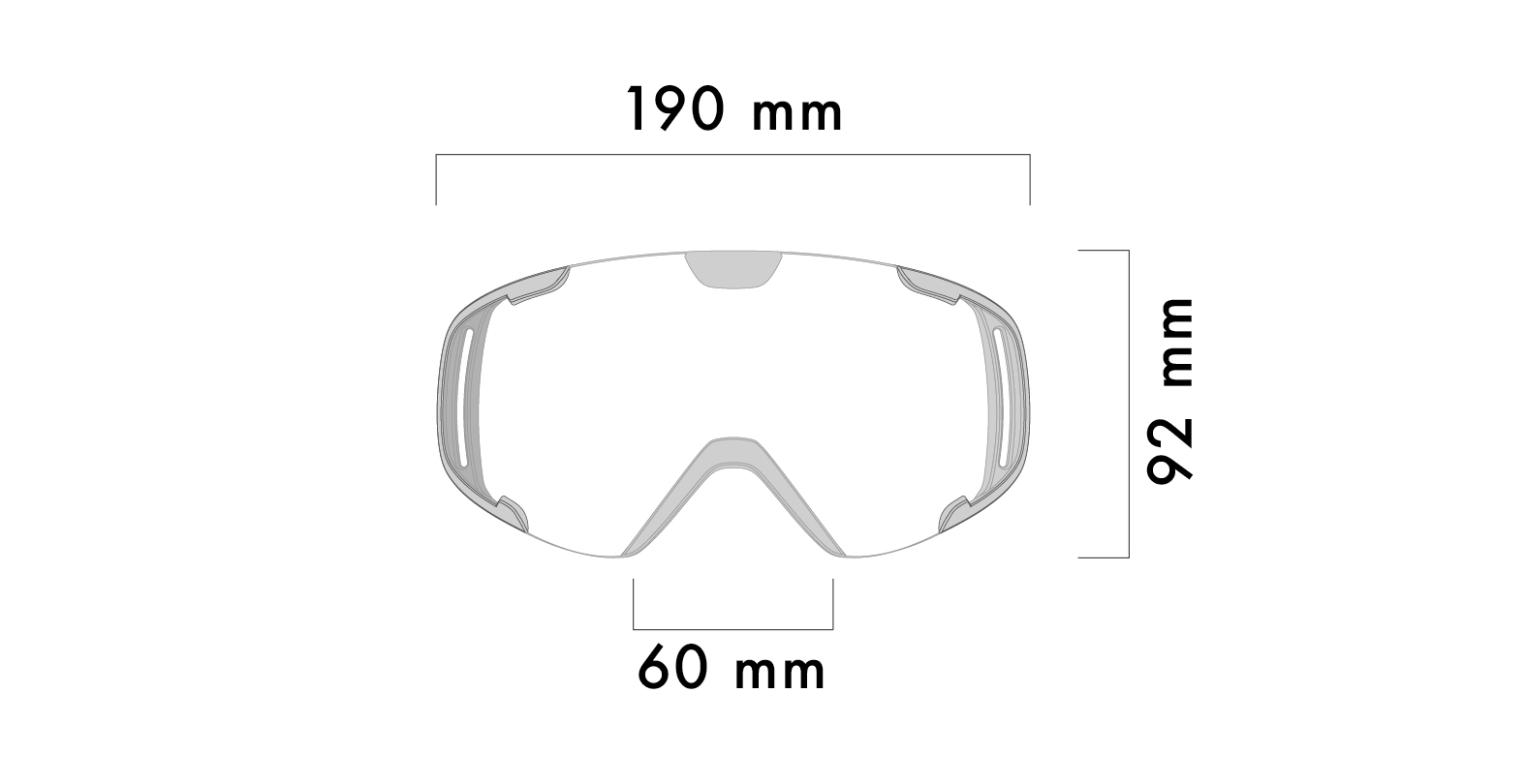 TSG Goggle Expect 2.0 size measurements