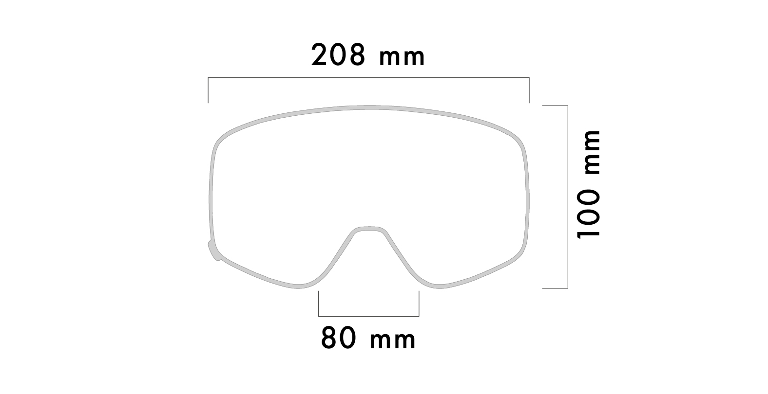 TSG Goggle Four S size measurements
