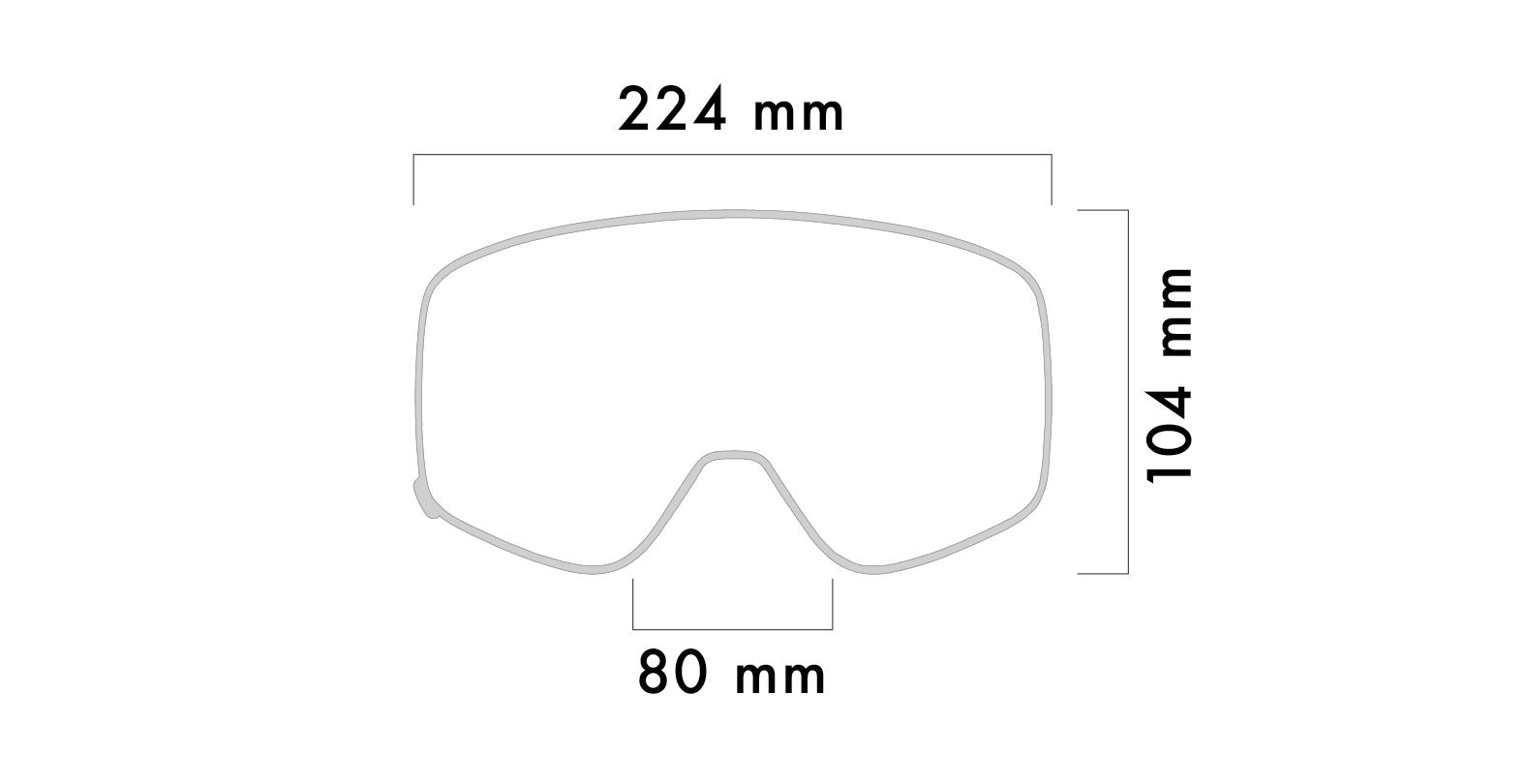 TSG Goggle Four size measurements