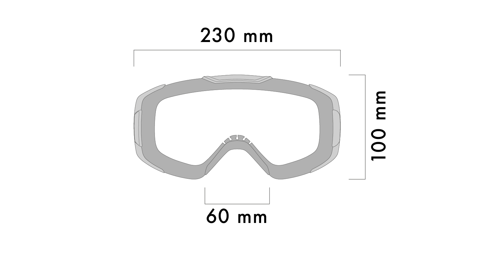 TSG Goggle One size measurements