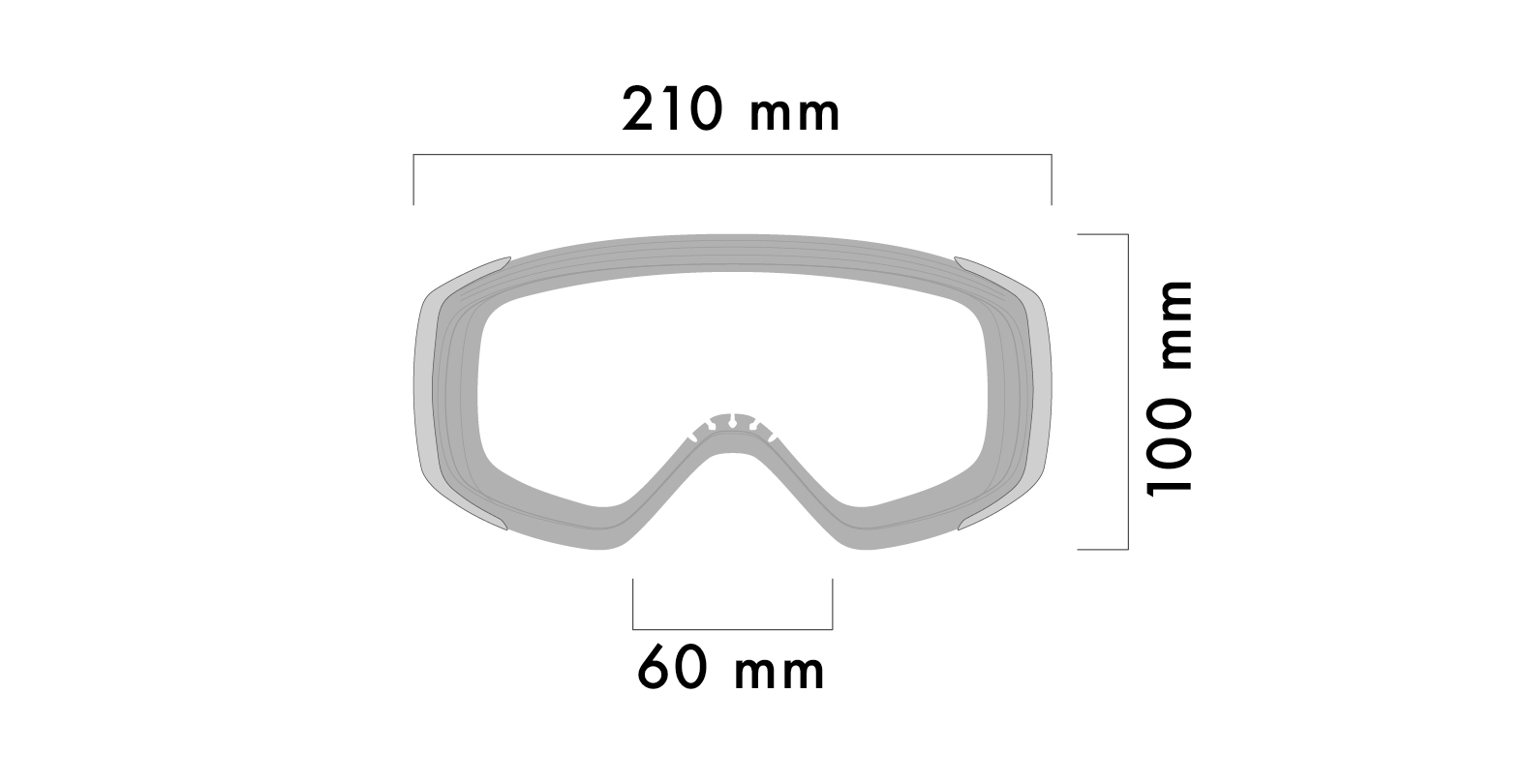 TSG Goggle Two size measurements