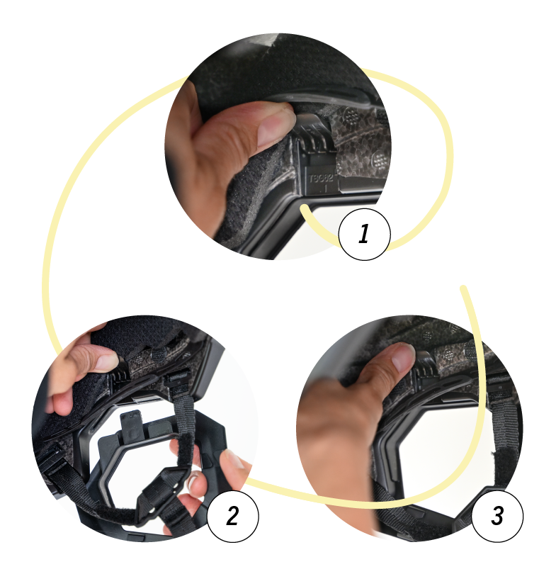 TSG Prevention helmet install ear panels