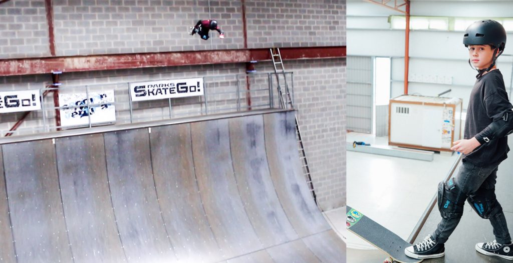 skateboard kid Leonardo Vinicius in Burgos vert ramp